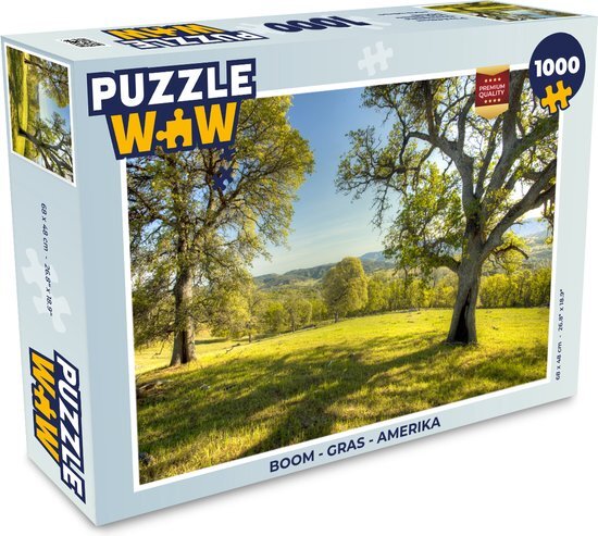 MuchoWow Puzzel Boom - Gras - Amerika - Legpuzzel - Puzzel 1000 stukjes volwassenen - Sinterklaas cadeautjes - Sinterklaas voor grote kinderen