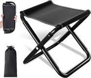 OEM BeiJingLiangPinJiaZuoKeJiWenHuaFaZhanYouXianGongSi Inklapbare campingkruk tot 100 kg, 28 cm hoog, zwart, aluminium/Oxford stof, met opbergzak