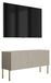 3E 3xE living.com 3xE living TV-meubel op poten 100 cm, geribbelde voorkant, kasjmier, gouden poten