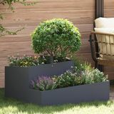 vidaXL Plantenbak Antraciet 80 x 80 x 50 cm Koudgewalst staal