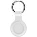 By Qubix Qubix - AirTag case shock series - siliconen sleutelhanger met ring - wit