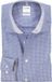 OLYMP Luxor comfort fit chemise - bleu foncé à carreaux blancs (contraste) - Repassage facile - Tour de cou : 47