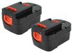 vhbw 2x batterie compatible avec Black & Decker HP142KD, HP146F2, FS14PSK, HP142K, FS1402D, FS14PS, FS1400D, FS1400D-2 outil (3300 mAh, NiMH, 14,4 V)