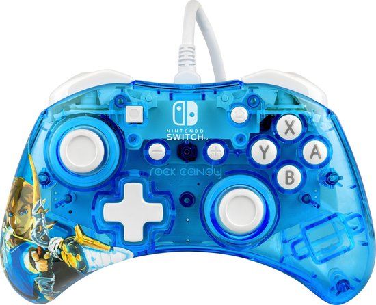 PDP Rock Candy Wired Controller - Zelda (Nintendo Switch/Switch OLED) - Blauw