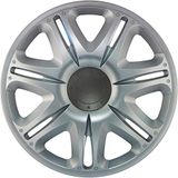 4-Delige J-Tec 4-Delige Wieldoppenset Nascar 14-inch zilver