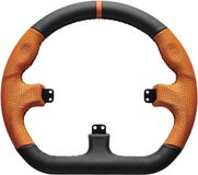 Asetek SimSports Gesloten D Oranje Leren Stuurrand