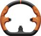 Asetek SimSports Gesloten D Oranje Leren Stuurrand