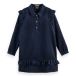 Scotch & Soda Robe en velours côtelé pour fille avec détails à volants bleu ciel Taille : 12
