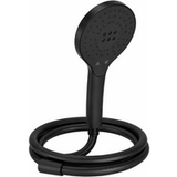 Jacob Delafon Pommeau de douche 3 jets Metro Signature Noir mat + flexible
