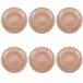 Set van 6 platte borden, Ø 26,4 cm, van aardewerk, handbeschilderd, terracotta, 4 tinten