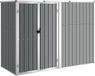 vidaXL Tuinschuur 225x89x161 cm Gegalvaniseerd Staal Grijs