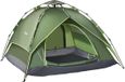 Outsunny Gezinstent - Koepeltent - 3 Personen - Polyester - Glasvezel - Donkergroen - 210 x 210 x 140 cm