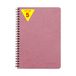 Clairefontaine 785326Cpack Collectie Age Bag Pak met 5 Spiraalschriften Oudroze - A5 14,8x21 cm - 100 Pagina’s Kleine Ruitjes - Wit Papier 90 g - Omslag Glanskarton met Lederkorrel
