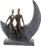 Gilde Handwerk Beeld Tot aan de maan en terug Moon Polyresin