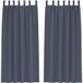 Rideaux occultants avec anneaux 2 pcs anthracite 260 x 140 cm