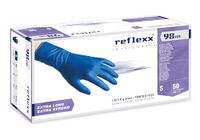 Reflexx R98 Latex handschoenen met hoge weerstand, poedervrij, maat S, blauw (verpakking van 50 stuks)