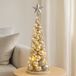 Deko-Baum HWC-O91, Weihnachtsbaumschmuck, Weihnachtsdekoration, Weihnachtsbaum zum Schmücken, Metall, 90 cm, silberfarben