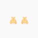 Boucles d'oreilles puces ours or or jaune