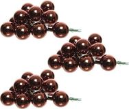 Decoris Kaemingk B.V. 30x Mini glazen kerstballen kerststekers/instekertjes mahonie bruin 2,5 cm