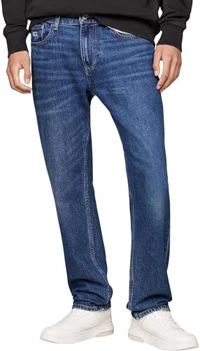 Tommy Hilfiger Heren Straight Jeans - Donker - 33W/36L