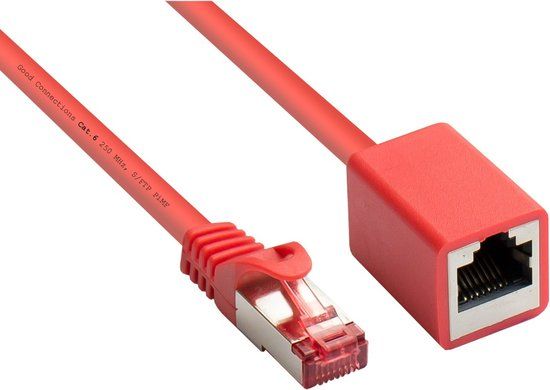 Good Connections S/FTP CAT6 Gigabit netwerk verlengkabel / rood - 0,50 meter