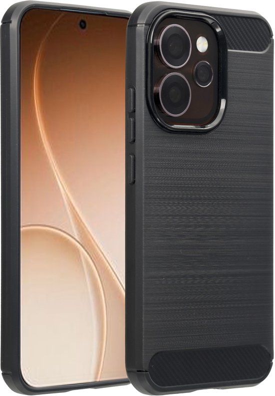 imoshion Brushed Backcover Zwart voor Oppo Reno15 Pro (5G)