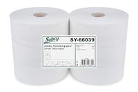 Jumbo Toiletpapier 2-laags Rec. natuur, 6 cm kern, 25 cm