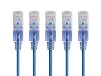 Monoprice SlimRun Cat6A 115130 Ethernet-patchkabel - 0,9 m - blauw