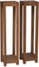 vidaXL Plantenstandaard 2 stuks Naturel 25 x 25 x 100 cm Massief Teakhout
