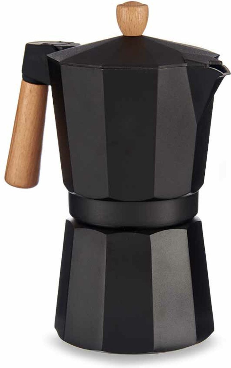 Kinvara Aluminium moka/koffiezetter zwart 450 ml