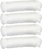AMIG paracord touw - 4x - 15 meter - D5mm - 110kg - polypropyleen - wit
