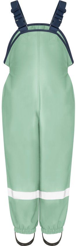 Playshoes Licht groen fleece gevoerde regenbroek / tuinbroek 98