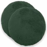 vidaXL - Kussensloop - 6 pcs - HEERLEN - Donkergroen - Ø 60 cm - Bouclé