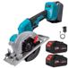 Perceuse sans fil avec moteur sans balai - Scie circulaire 125 mm - Batterie 18V - Outil à bois maniable - Avec 2 batteries