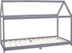 ML-Design Kinderbed Huisbed 90x200 cm Lichtgrijs Grenenhout