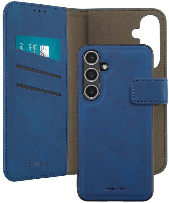 imoshion Hoesje - Geschikt voor Samsung Galaxy S24 FE - Uitneembare 2-in-1 Luxe Bookcase - Blauw