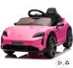 Porsche Taycan Turbo S 12V Voiture électrique pour enfant Rose