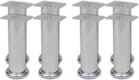vidaXL Bankpoten - 8 stuks - Rond - 180 mm - Chroomkleurig