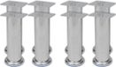 vidaXL Bankpoten - 8 stuks - Rond - 180 mm - Chroomkleurig