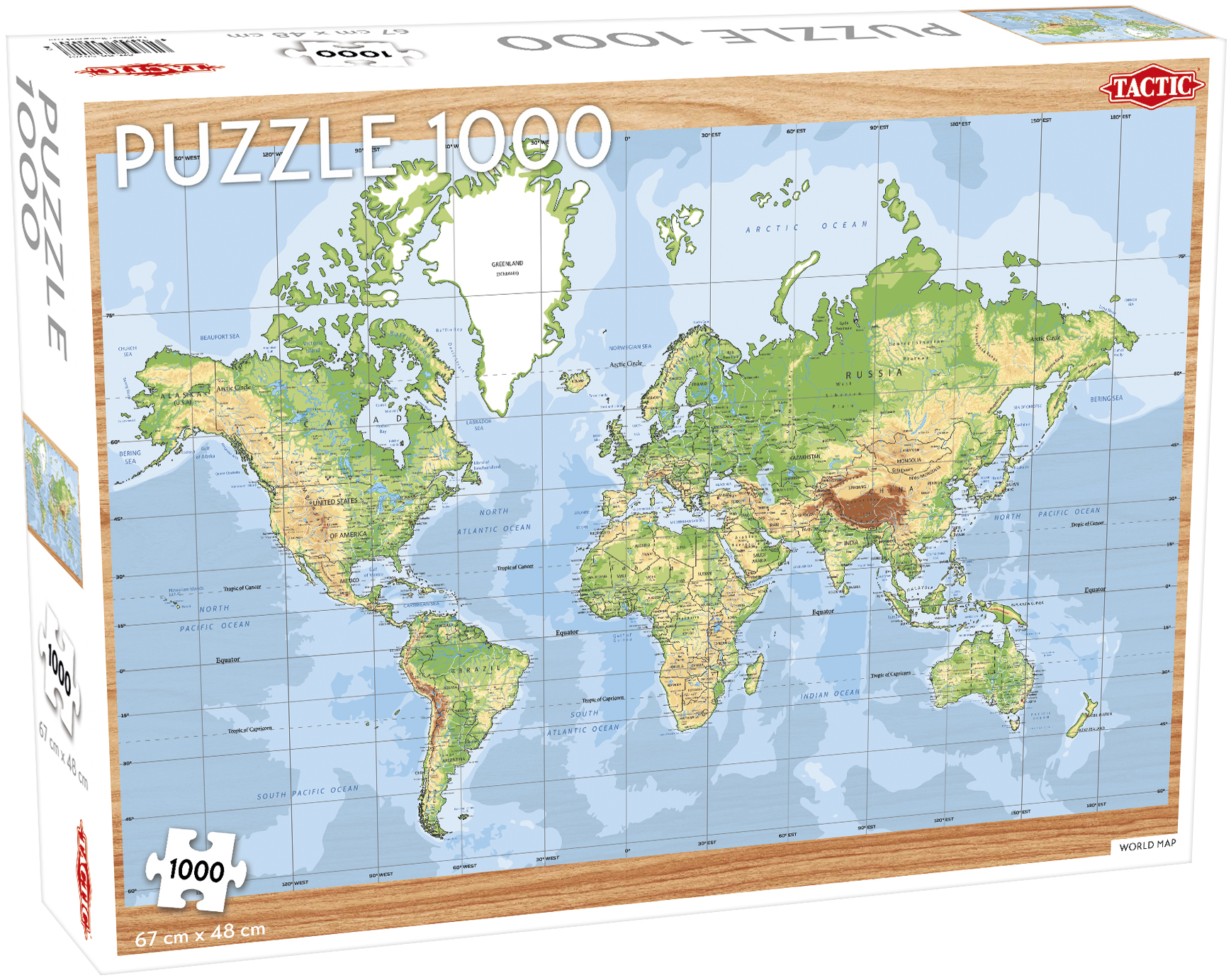 Tactic World Map 1000 Stukjes