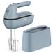 Kenwood QuickMix Go HMP40.000GY, draagbare elektrische handmixer met geïntegreerde tas, garde en deeghaak van roestvrij staal, 5 snelheden, van gerecycled kunststof, 350 W, Storm Blue