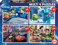 Educa - Disney Pixar Cars 4-in-1 Puzzelset 50+80+100+150 stukjes