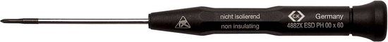 C.K T4882X0 ESD ESD Tournevis cruciforme PH 0 Longueur de la tête : 60 mm DIN EN 61340-2