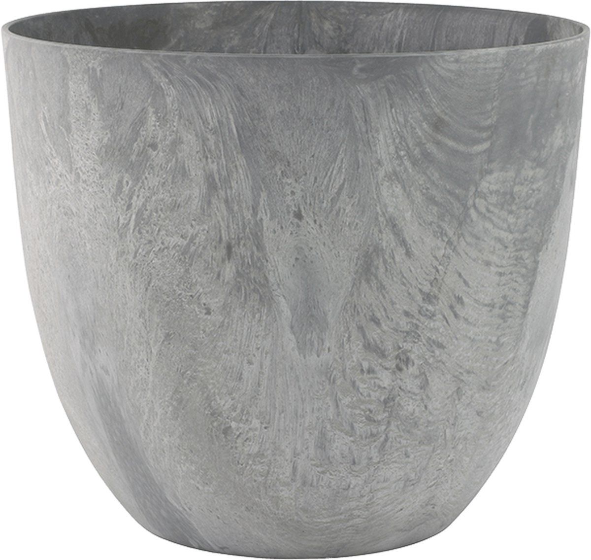 Steege Bloempot/plantenpot betongrijs dia 28 cm - Met drainagesysteem