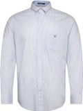 Gant Gestreept shirt met lange mouwen Poplin O.Shield Capri-blauw S