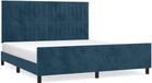 vidaXL Bedframe fluweel donkerblauw 160x200 cm