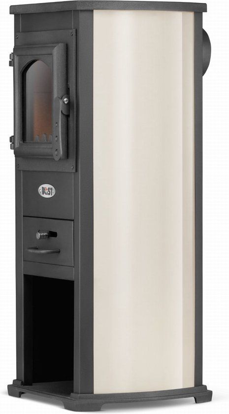 Viking Choice Houtkachel - Vrijstaand - Gietijzer - 8,5 KW - Beige/Zwart