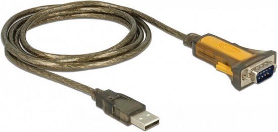 Delock Adapter USB 2.0 Type-A male > 1 x Serial RS-232 DB9 extended temperature range