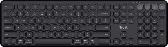 Trust Vaiya Toetsenbord Bluetooth QWERTZ, Duits Zwart Oplaadbaar