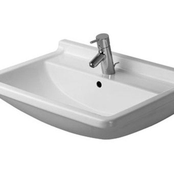 Duravit Philippe Starck 3 wastafel 55x42cm Wondergliss wit